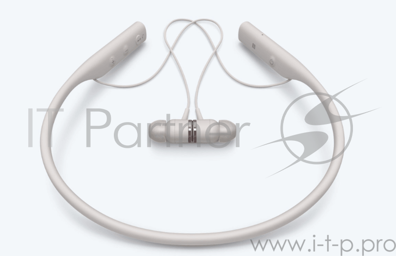 Стереогарнитура Sony Беспроводная over-neck гарнитура с поддержкой Hi Res Audio, цвет бежевый