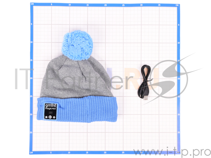 Gmini GM-BTW-E201BL, шапка с Bluetooth гарнитурой, синяя