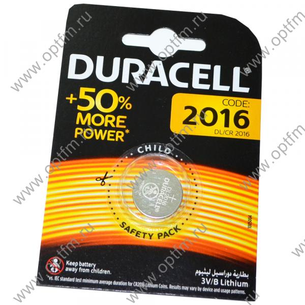 Элемент питания литевый Duracell CR2016 (блистер/1шт)