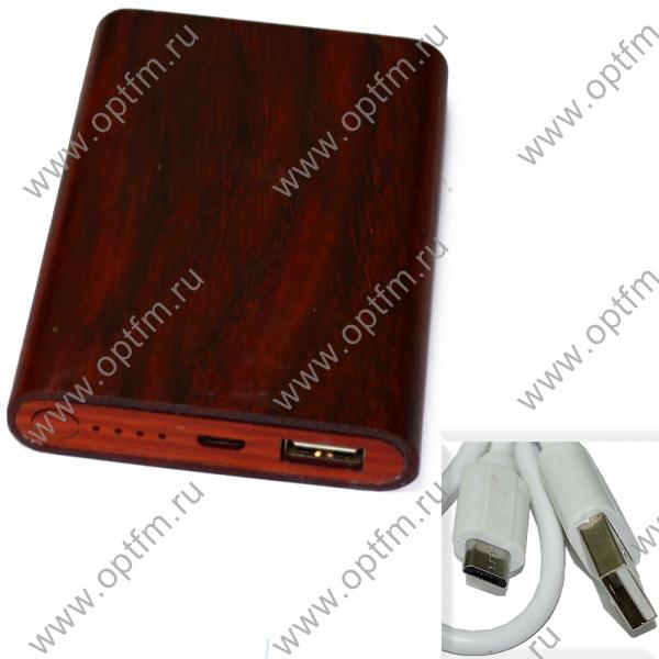 Аккумулятор внешний 6000mA (USB выход 1,2A) Дерево Вид 03