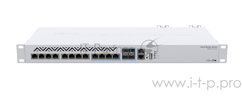 Mikrotik CRS312-4C+8XG-RM Cloud Router Switch 8х 1G/2.5G/5G/10G RJ45, 4х 10G RJ45/SFP+ with RouterOS L5, 1U rackmount enclosure