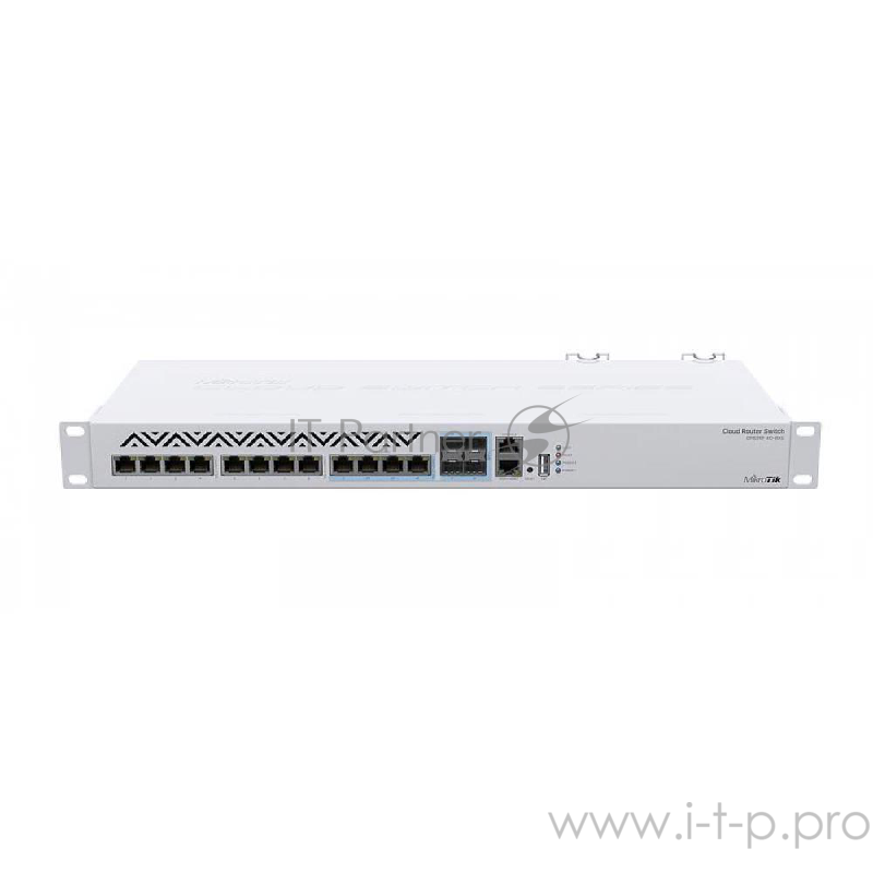 Mikrotik CRS312-4C+8XG-RM Cloud Router Switch 8х 1G/2.5G/5G/10G RJ45, 4х 10G RJ45/SFP+ with RouterOS L5, 1U rackmount enclosure