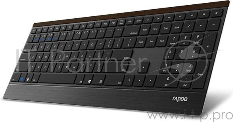Клавиатура Rapoo E9500M черный USB беспроводная BT/Radio slim Multimedia