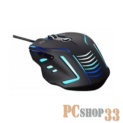 Мышь Oklick 735G черный (800/1600/2400dpi) USB игровая (6кнопок)