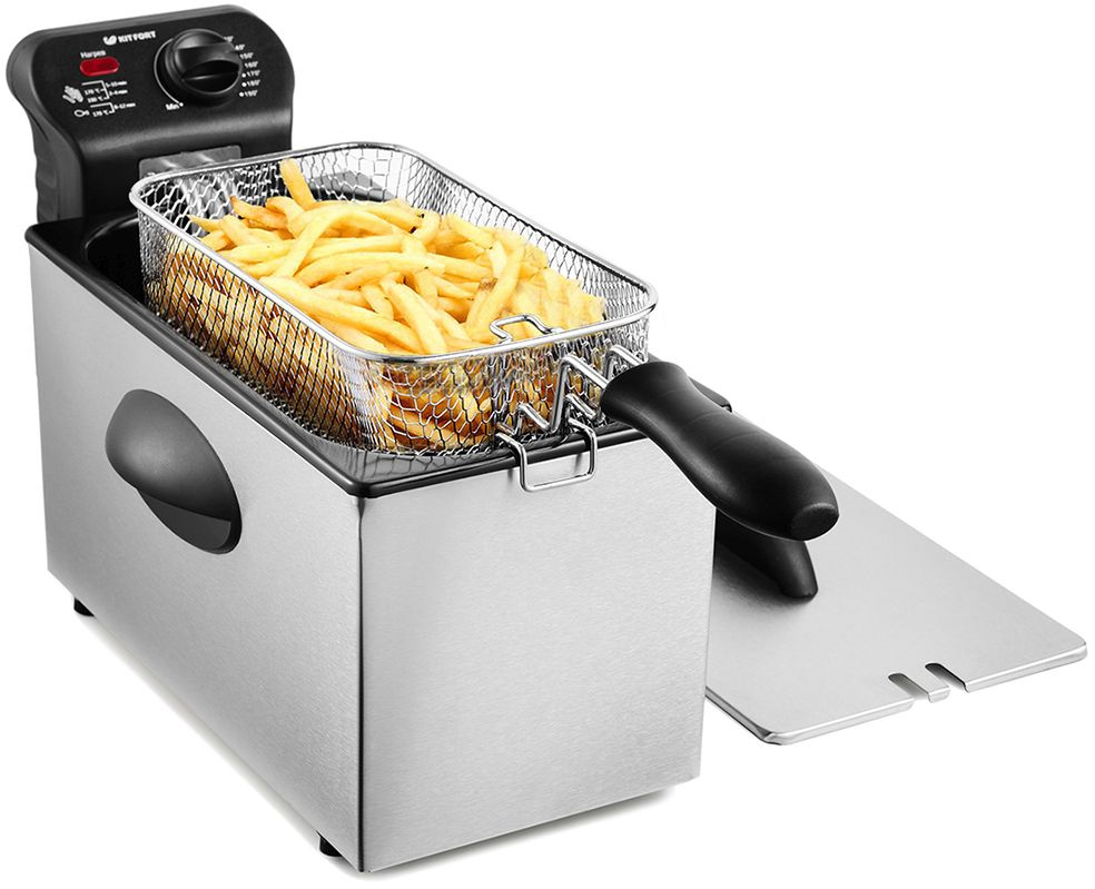 Фритюрница Kitfort КТ-2022 2000Вт черный/серебристый