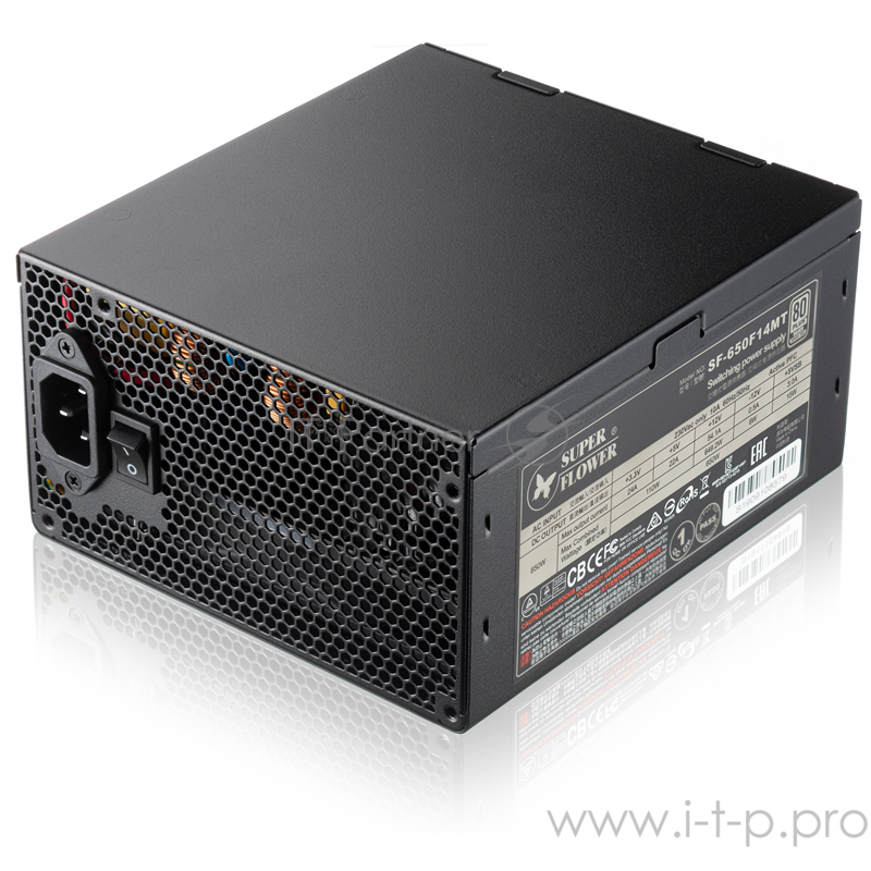 блок питания 650 Ватт Super Flower Power Supply Leadex Silver, 650W, ATX, 135mm, 6xSATA, 4xPCI-E(6+2), APFC, 80+ Silver, Full Modular