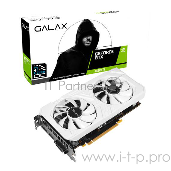 Видеокарта PCIE16 GTX1660TI 6GB GDDR6 GTX 1660 TI EX WHITE 6G KFA2