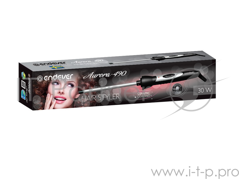 Щипцы Endever Aurora-490, стайлер, черный