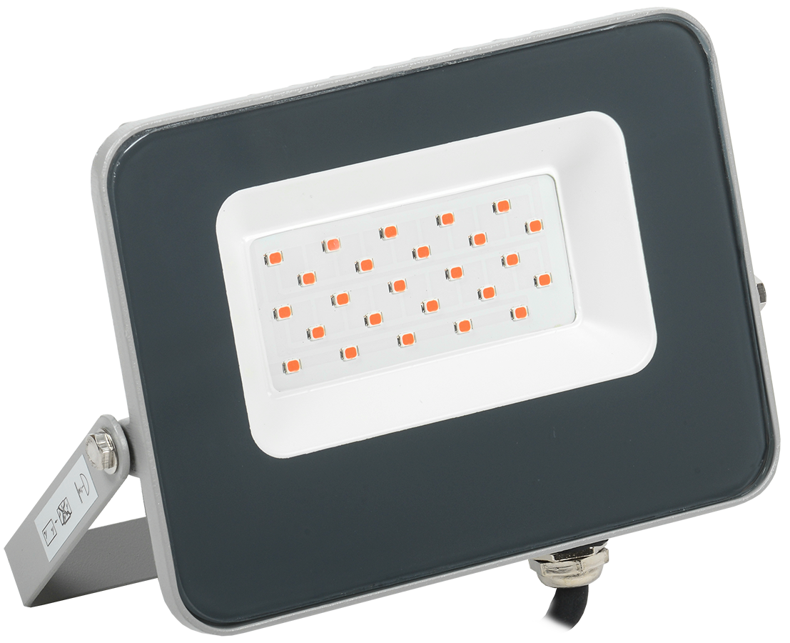 Iek LPDO7R-01-20-K03 Прожектор LED СДО 07-20R red КРАСНЫЙ IP65 серый