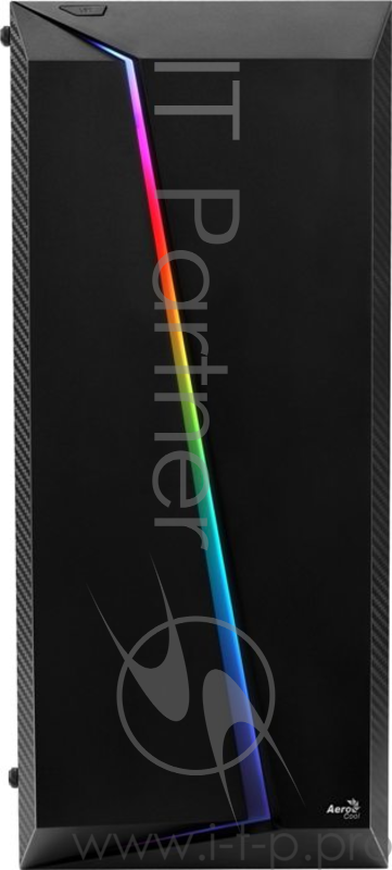 Корпус Aerocool Cylon Pro Tempered Glass без БП, боковое окно, Card Reader, RGB, ATX, черный