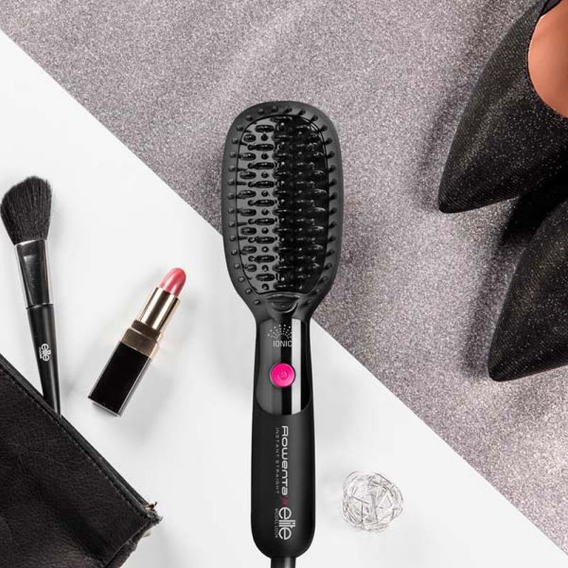 Выпрямитель Rowenta CF5712F0 35Вт черный/розовый (макс.темп.:210С)