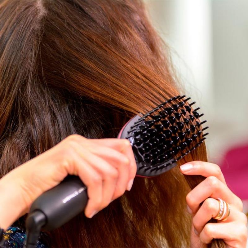 Выпрямитель Rowenta CF5712F0 35Вт черный/розовый (макс.темп.:210С)