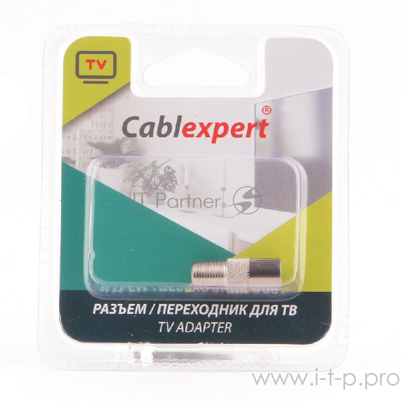 Переходник Cablexpert APL-FTVF-01, F (мама) / TV (мама), блистер
