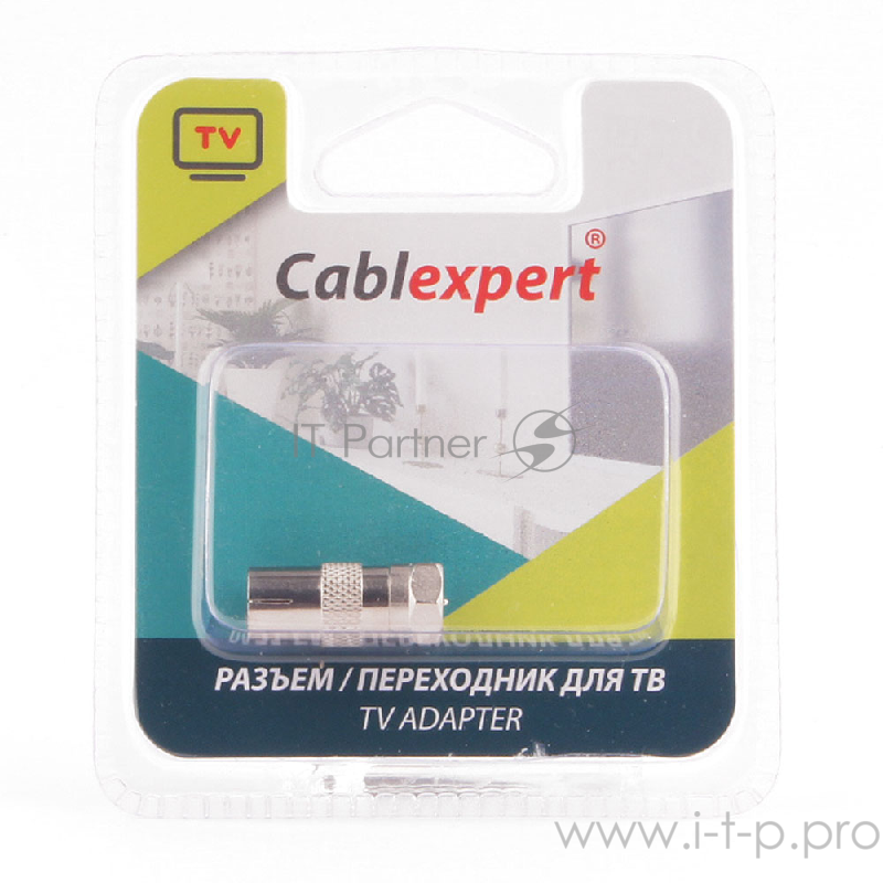 Переходник Cablexpert APL-MTVM-01, F (папа) / TV (мама), блистер