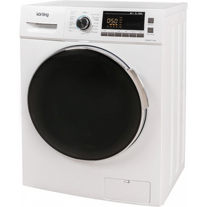 Стиральная машина Korting KWM 40T1260 / с фронтальной загрузкой, ГЛУБИНА 40 см, загрузка 6 кг, скорость отжима 1200 об/мин, электронное управление, LED индикация настроек и доп функций, Цифровой дисплей с отображением времени до окончания программы,