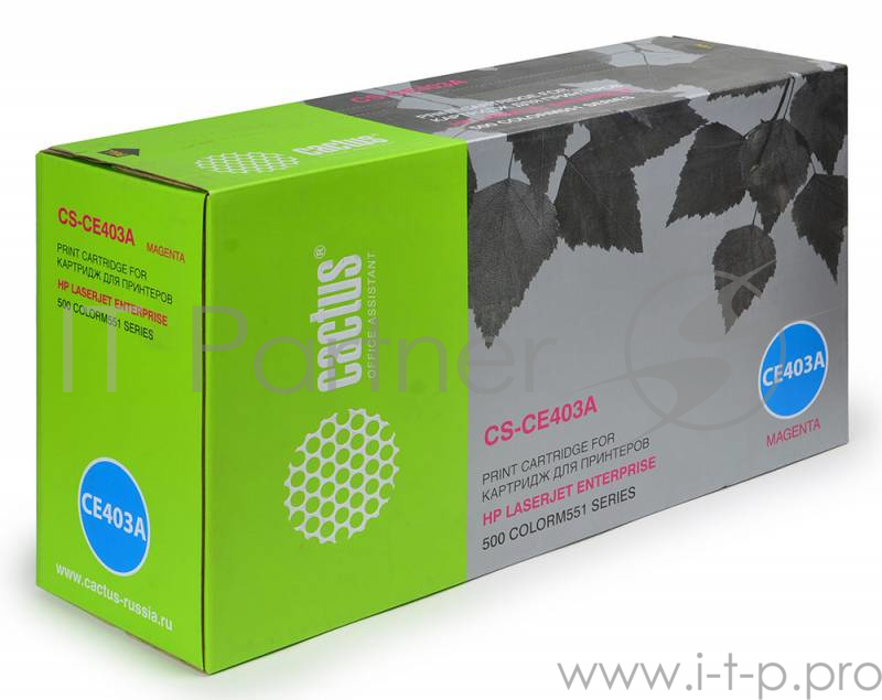 Картридж Cactus CS-CE403A для HP CLJ Color M551 series пурпурный 6000 стр