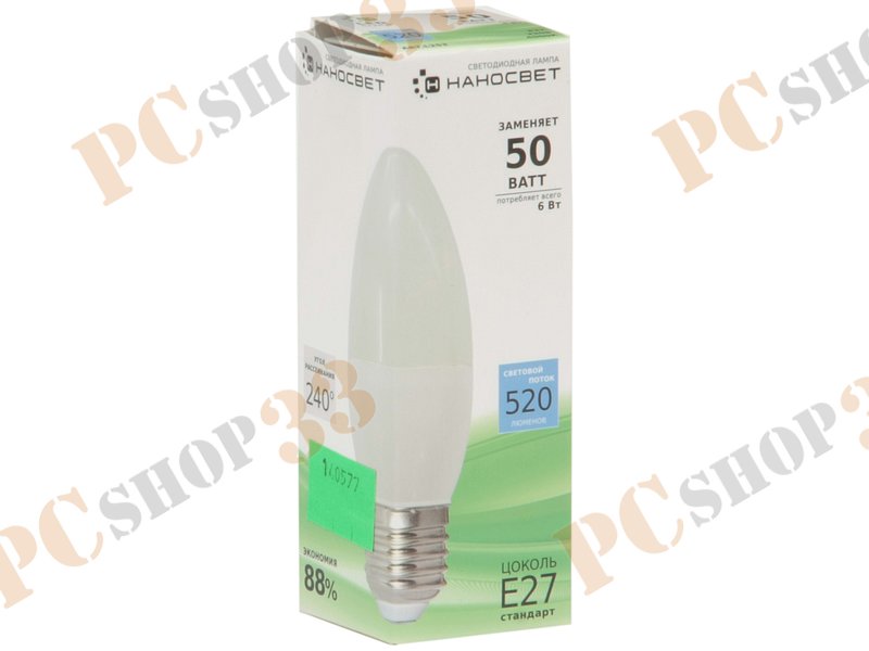 Лампа светодиодная Наносвет LE-CD-6/E27/840 ART.L253, E27, 6Вт, холодный белый