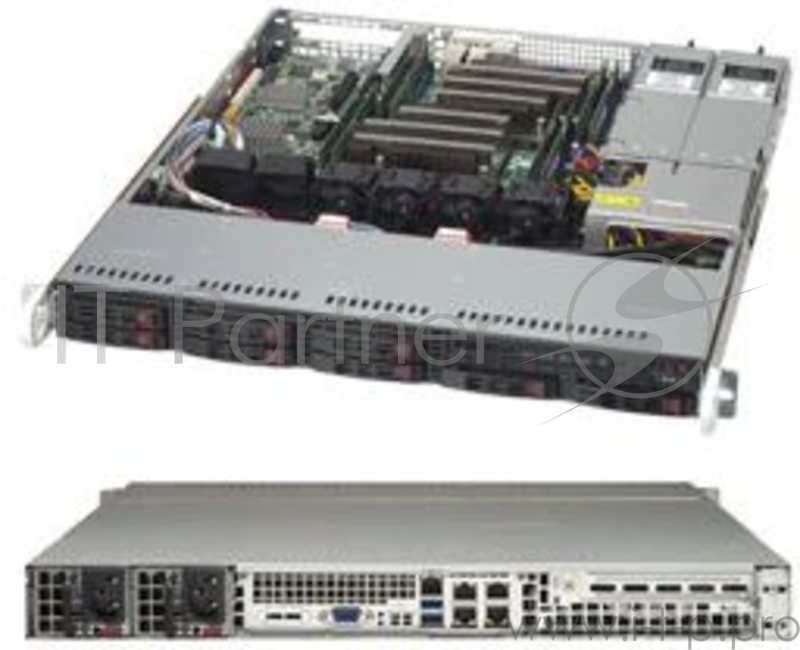 Корпус SuperMicro CSE-113MFAC2-R804CB 2x800W черный