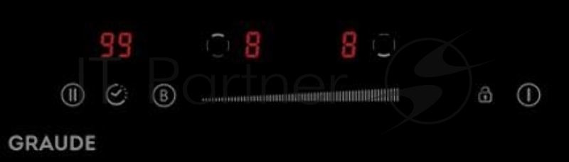 Встраиваемая индукционная панель Graude IK 30.1 S / домино, 5.6 х 28.8 х 52 см, 9 ступеней нагрева, режим усиленного нагрева Booster, функция распознавания диаметра посуды, Функция таймера, Индикация нагрева, Индикация красного цвета, Автоматическое