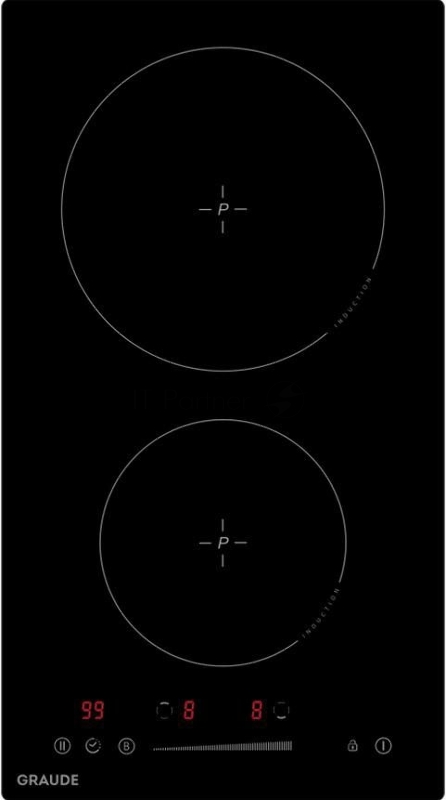 Встраиваемая индукционная панель Graude IK 30.1 S / домино, 5.6 х 28.8 х 52 см, 9 ступеней нагрева, режим усиленного нагрева Booster, функция распознавания диаметра посуды, Функция таймера, Индикация нагрева, Индикация красного цвета, Автоматическое