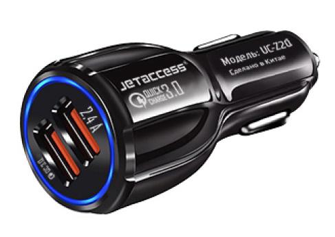 Автомобильное зарядное устройство Jet.A UC-Z20 чёрный