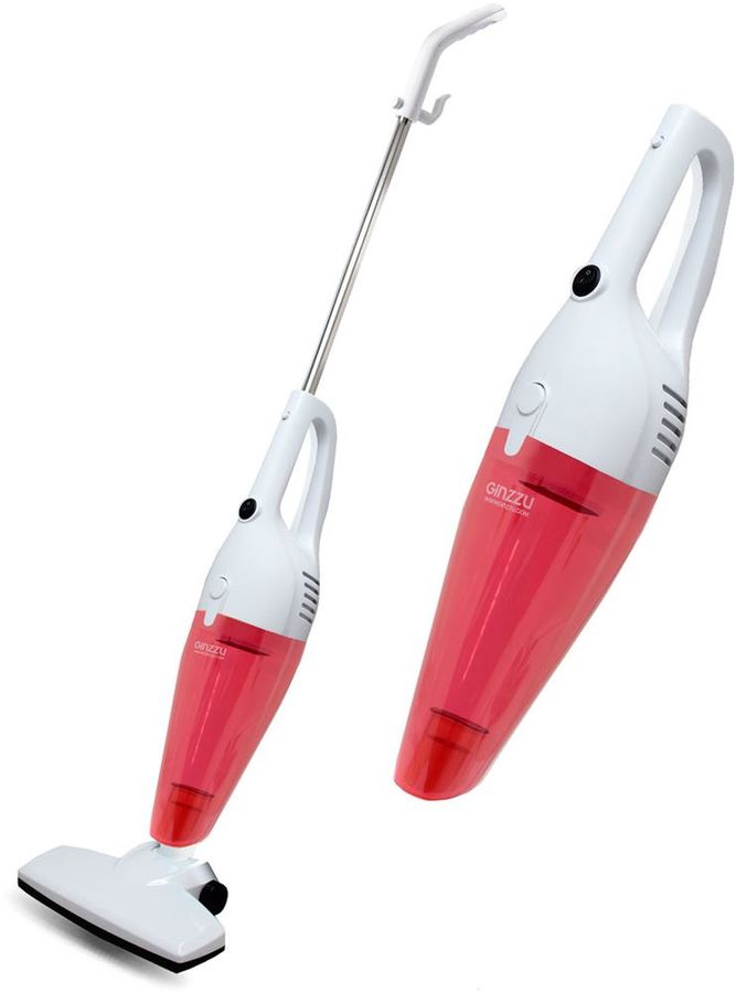 Пылесос вертикальный Ginzzu VS101 белый/красный