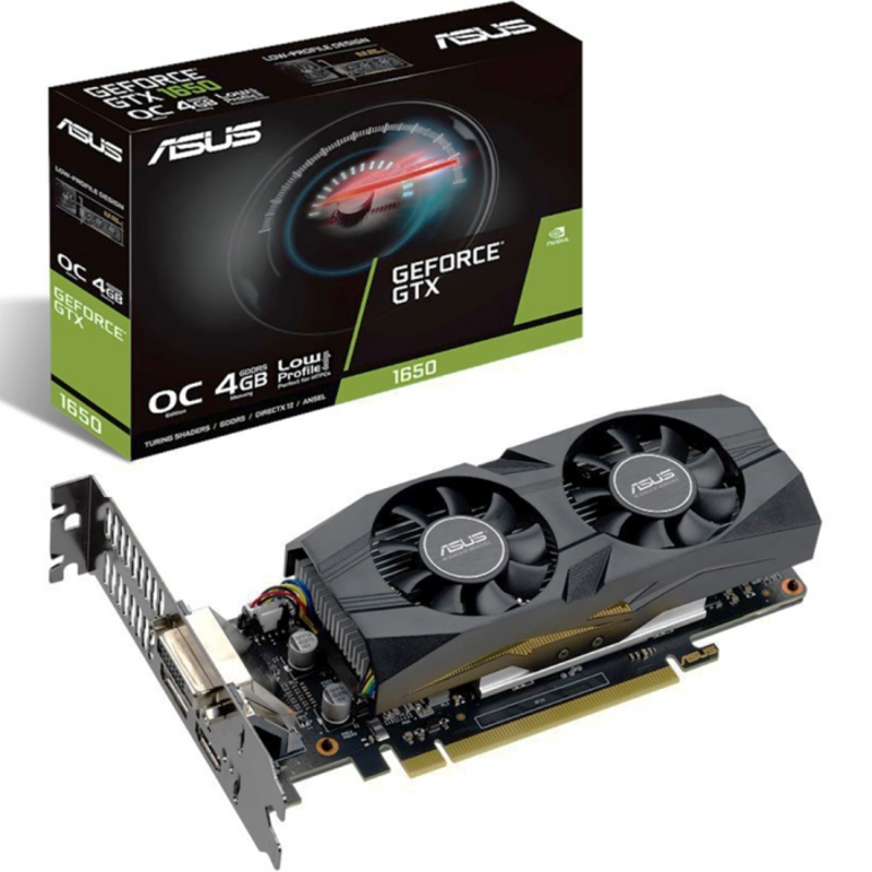 Видеокарта Asus PCI-E GTX1650-O4G-LP-BRK nVidia GeForce GTX 1650 4096Mb 128bit GDDR5 1485/8002 DVIx1/HDMIx1/DPx1/HDCP Ret
