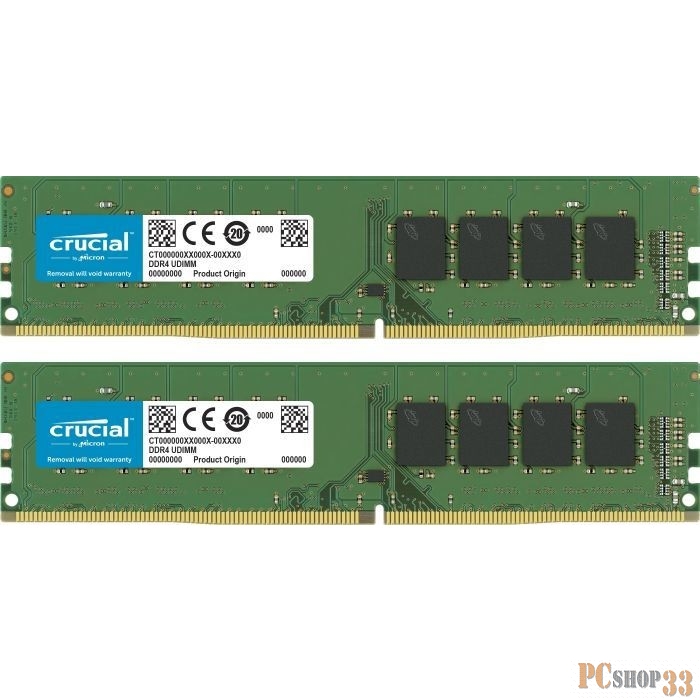 Память DDR4 2x4Gb 2666MHz Crucial CT2K4G4DFS6266 RTL PC4-21300 CL22 DIMM 288-pin 1.2В kit single rank