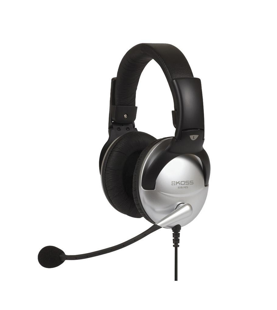 Гарнитура KOSS SB-45 (18-20000 Гц, Микрофон 100-16000 Гц, 100 Ом,103 дБ,шнур 2,4 м )