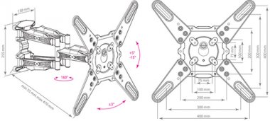 Кронштейн Kromax ATLANTIS-45 Grey