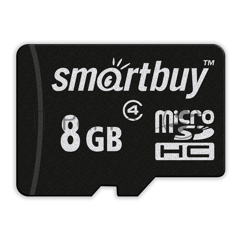 Карта памяти Micro SDHC 8GB Smartbuy Сlass 4 (без адаптеров)