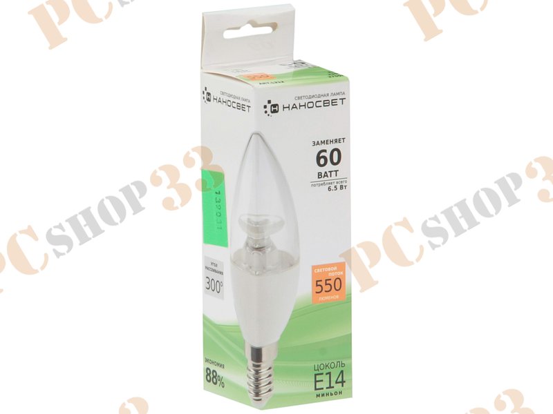 Лампа светодиодная Наносвет LC-CDCL-6.5/E14/827 ART.L212, E14, 6.5Вт, теплый белый