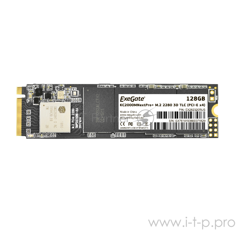 Накопитель SSD ExeGate Next Pro+ 128 Gb M.2 2280 3D TLC (PCI-E x4)