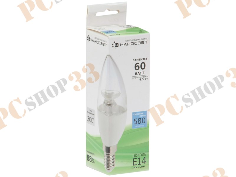 Лампа светодиодная Наносвет LC-CDCL-6.5/E14/840 ART.L213, E14, 6.5Вт, холодный белый