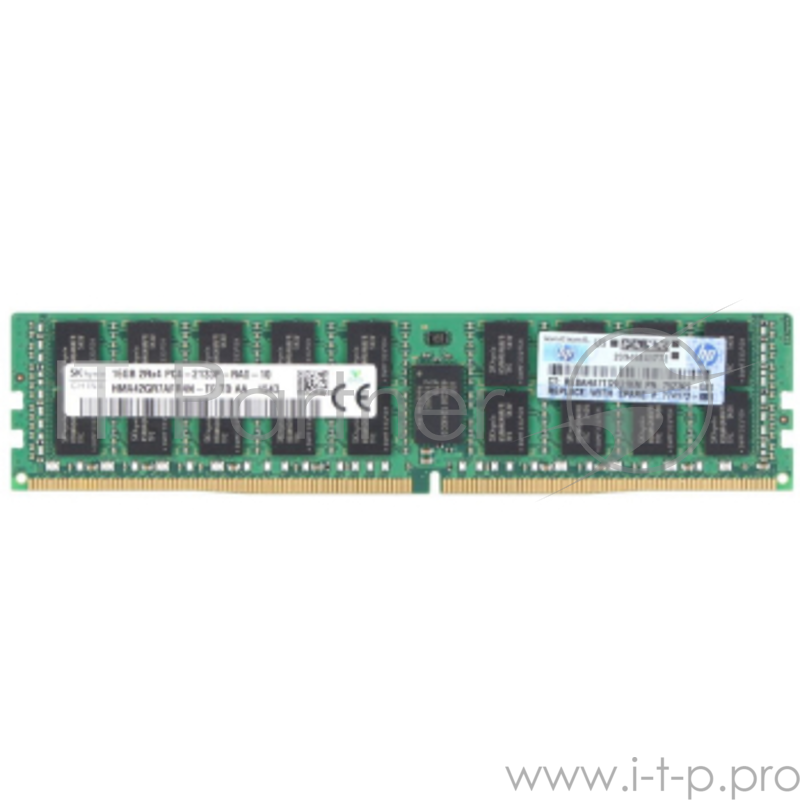 HPE 16GB PC4-2133P-R (DDR4-2133) Dual-Rank x4 Registered memory fo Gen9, analog 774172-001, Replacement for 726719-B21, 752369-081
