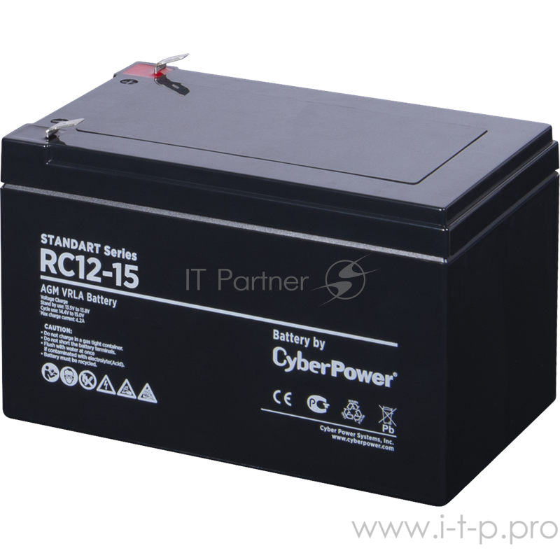 Аккумуляторная батарея SS CyberPower RC 12-15 / 12 В 15 Ач Battery CyberPower Standart series RC 12-15 / 12V 15 Ah