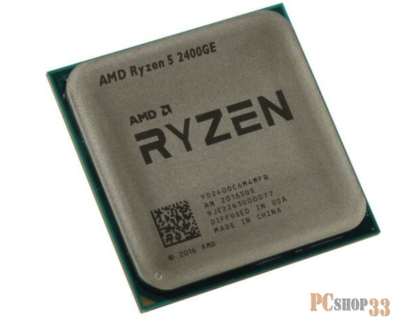 CPU AMD Ryzen 5 2400GE TRAY <YD2400C6M4MFB> (AM4, 3.2GHz up to 3.8GHz/4x512Kb+4Mb, 4C/8T, Raven Ridge, 14nm, 35W, Radeon Vega 11 1250MHz)