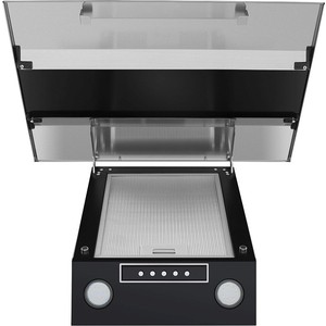 ВЫТЯЖКА MAUNFELD BRIDGE 60 INOX Glass Black/ Тип: подвесная, Цвет: нержавеющая сталь/черное стекло