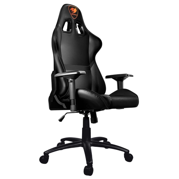 Кресло геймерское Cougar Armor black (экокожа, регулируемый угол наклона, механизм качания)