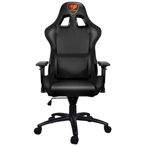 Кресло геймерское Cougar Armor black (экокожа, регулируемый угол наклона, механизм качания)