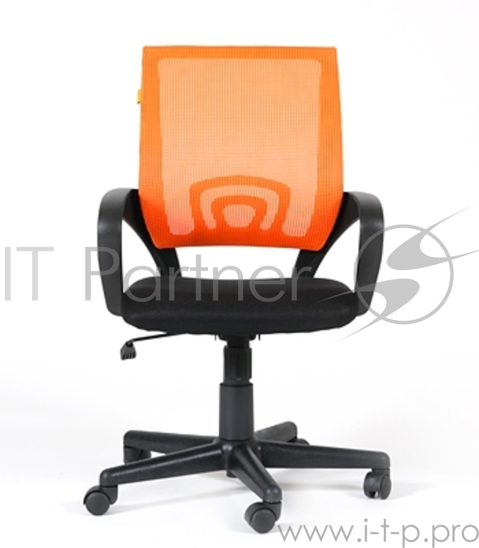 Офисное кресло Chairman 696 оранжевое (ткань TW, сетчатый TW, пластик, газпатрон 3 кл)