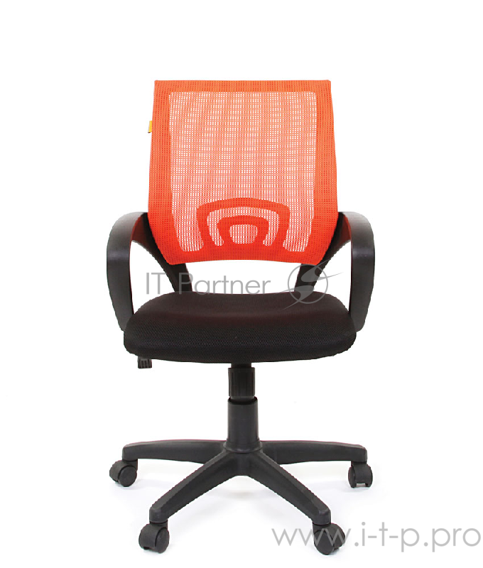 Офисное кресло Chairman 696 оранжевое (ткань TW, сетчатый TW, пластик, газпатрон 3 кл)