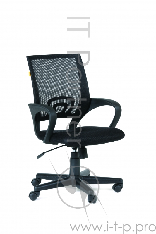 Офисное кресло Chairman 696 чёрное (ткань TW, сетчатый TW, пластик, газпатрон 3 кл)