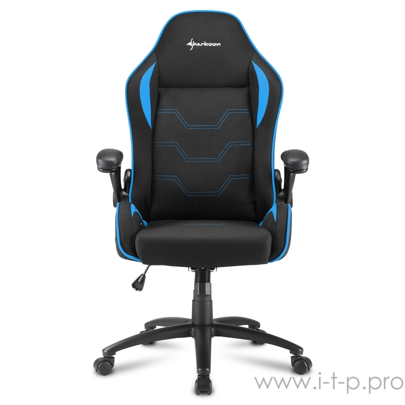 Sharkoon Elbrus 1 Игровое кресло чёрно-синее (ткань, регулируемый угол наклона, механизм качания)