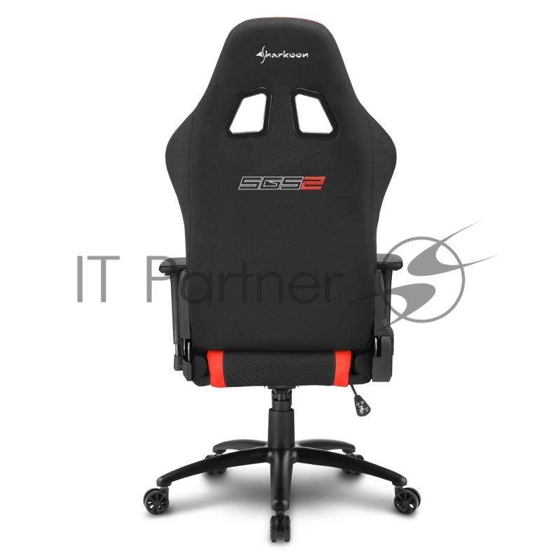 Sharkoon Shark Skiller SGS2 Игровое кресло чёрно-красное (ткань, регулируемый угол наклона, механизм качания)