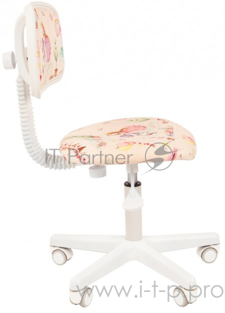 Chairman Kids 101 принцессы кресло для детских комнат (велюр, белый пластик, газпатрон 3 кл)