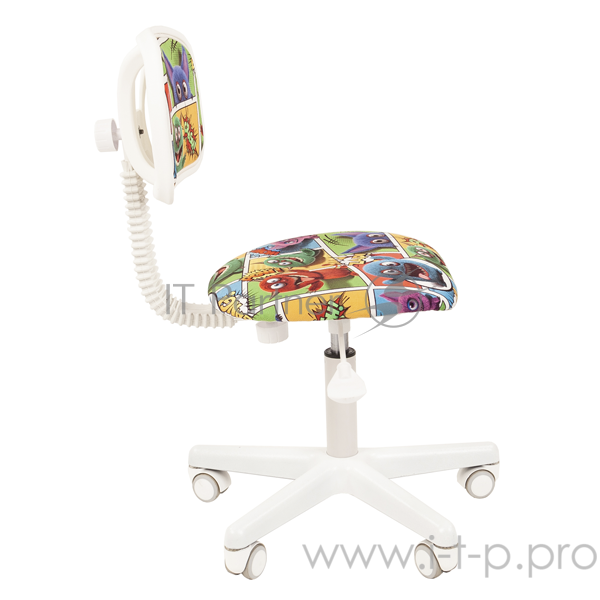 Chairman Kids 101 монстры кресло для детских комнат (велюр, белый пластик, газпатрон 3 кл)