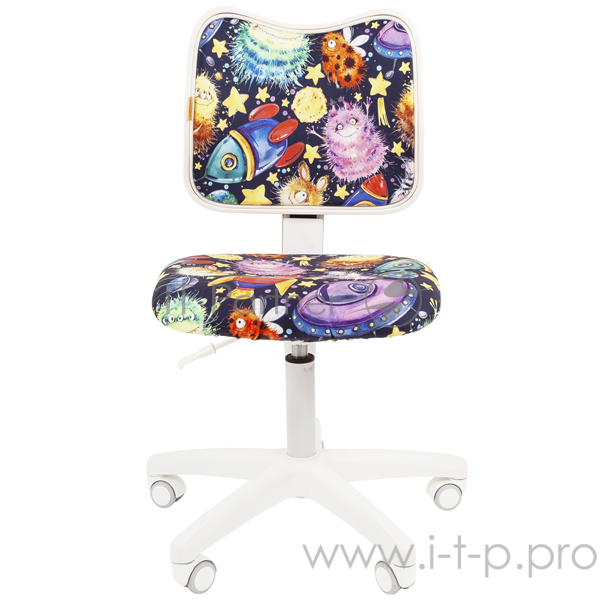 Chairman Kids 102 НЛО кресло для детских комнат (велюр, белый пластик, газпатрон 3 кл)