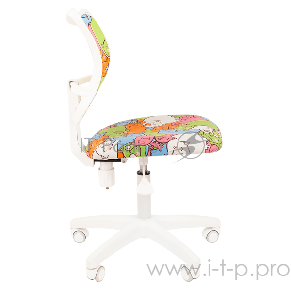 Chairman Kids 102 котики кресло для детских комнат (велюр, белый пластик, газпатрон 3 кл)