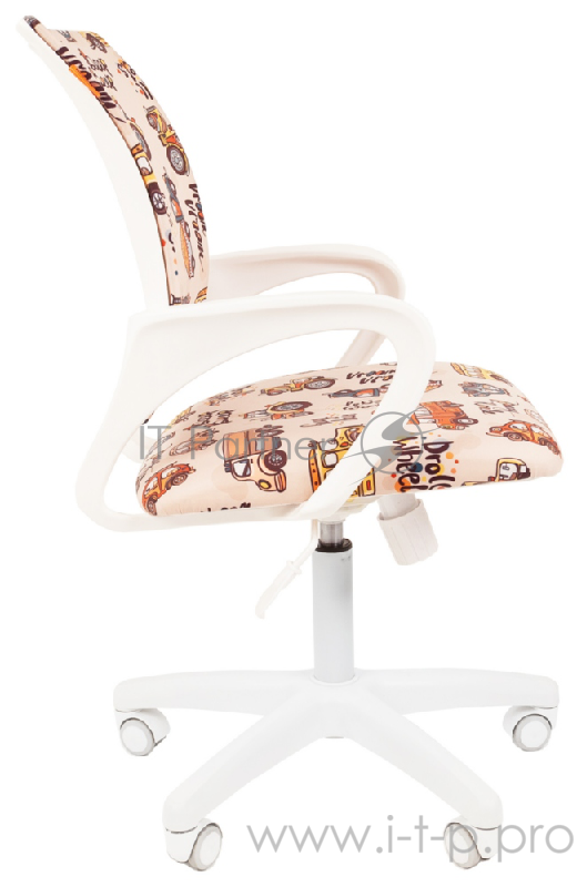 Chairman Kids 103 автобусы кресло для детских комнат (велюр, подлокотники, белый пластик, газпатрон 3 кл)